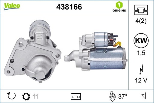 [438166] STARTER MOTOR VALEO PSA