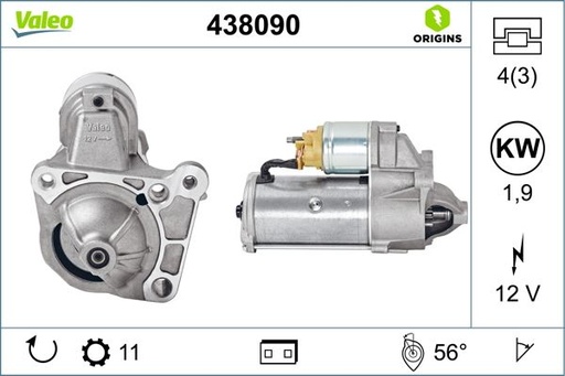 [438090] STARTER MOTOR VALEO RENAULT