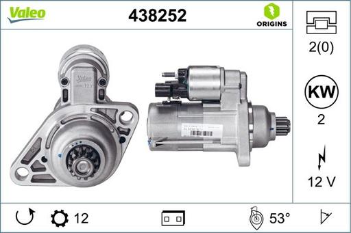 [438252] STARTER MOTOR VALEO VAG