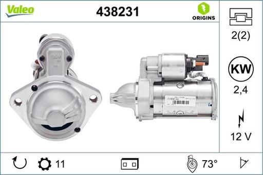 [438231] STARTER MOTOR VALEO VAG
