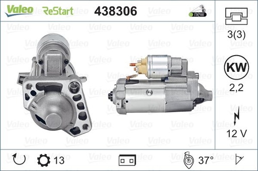 [438306] STARTER MOTOR VALEO VOLVO