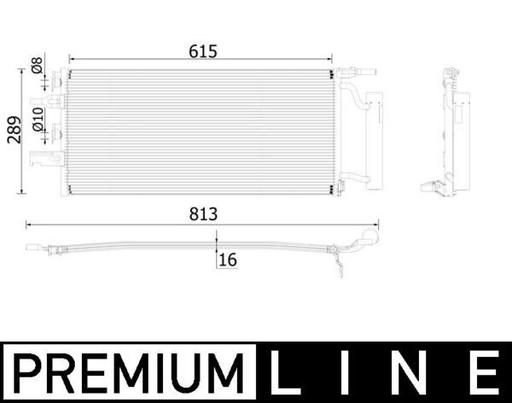 [AC 893 000P] A/C CONDENSOR MAHLE BMW