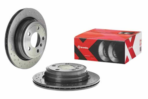 [09.B338.1X] BRAKE DISC REAR 300MM BREMBO BMW (CROSS DRILLED)