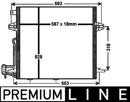 [AC 756 000P] A/C CONDENSOR MAHLE MERC
