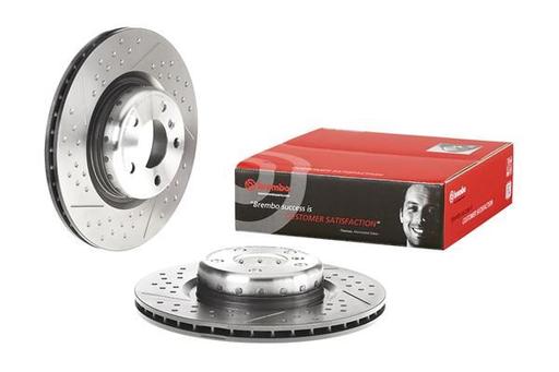 [09.C400.13] BRAKE DISC REAR 345MM BREMBO BMW (CROSS DRILLED)