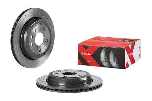 [09.N235.2X] BRAKE DISC REAR 330MM BREMBO JEEP (CROSS DRILLED)