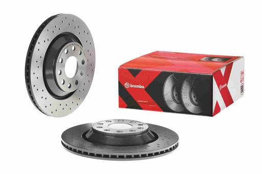 [09.A200.1X] BRAKE DISC REAR 310MM BREMBO VAG (CROSS DRILLED)