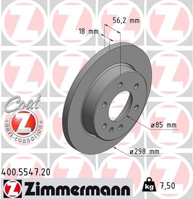 [400.5547.20] REAR DISC ZIMMERMANN MERC
