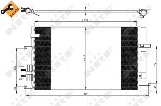 [35911] A/C CONDENSOR NRF ALFA