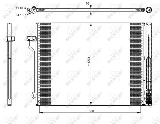 [350325] A/C CONDENSOR NRF BMW