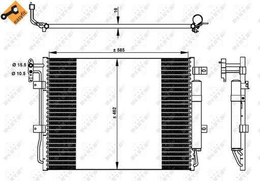 [350330] A/C CONDENSOR NRF LAND ROVER
