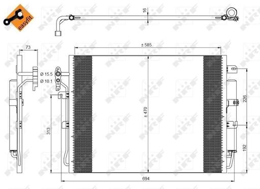[350217] A/C CONDENSOR NRF LAND ROVER