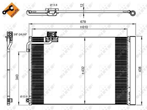 [350214] A/C CONDENSOR NRF MERC