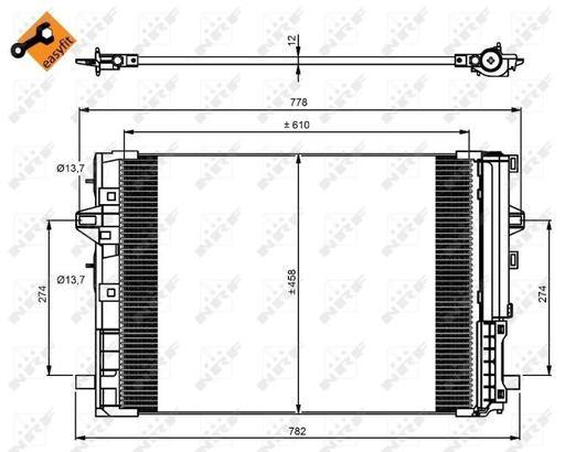 [350081] A/C CONDENSOR NRF MERC