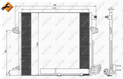 [35618] A/C CONDENSOR NRF MERC