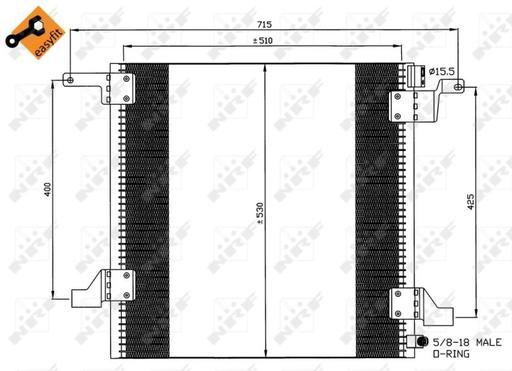 [35579] A/C CONDENSOR NRF MERC