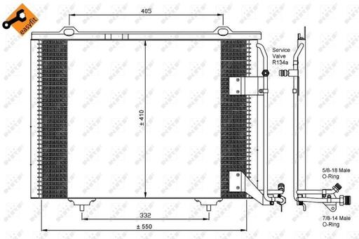 [35463] A/C CONDENSOR NRF MERC