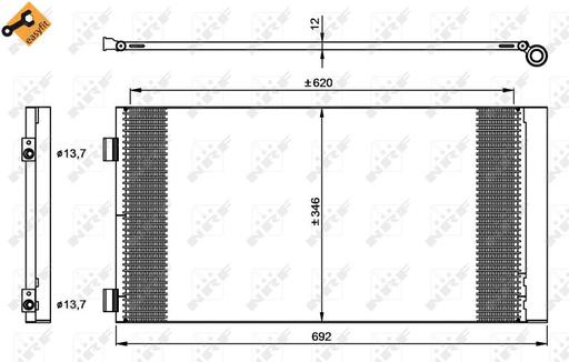 [35961] A/C CONDENSOR NRF MINI