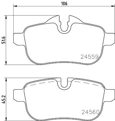 [8DB 355 014-621] BRAKE PADS REAR PAGID BMW