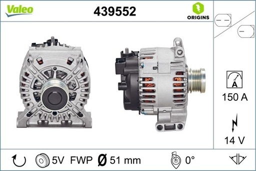 [439552] ALTERNATOR 140AMP VALEO MERC