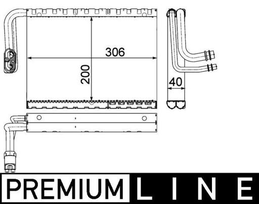 [AE 92 000P] A/C EVAPORATOR MAHLE MERC