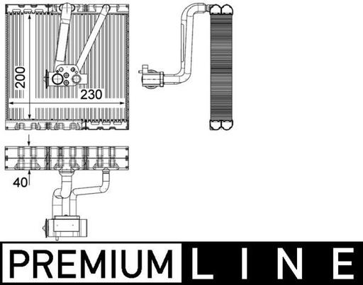 [AE 93 000P] A/C EVAPORATOR MAHLE VAG