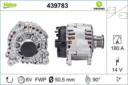 [439783] ALTERNATOR 14V 180A VALEO VAG