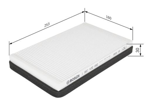[M2062] CABIN FILTER BOSCH VOLVO