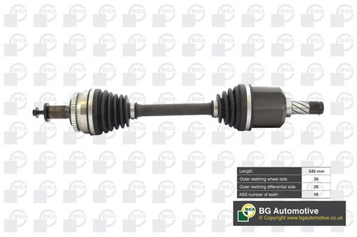 [DS9706LA] DRIVE SAHFT LHF BGA VOLVO