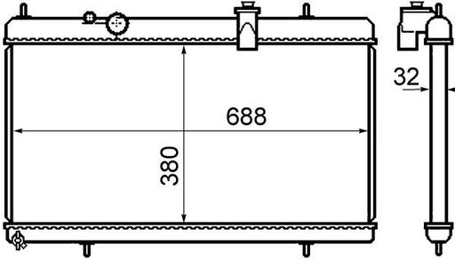 [CR 801 000S] RADIATOR MAHLE PSA