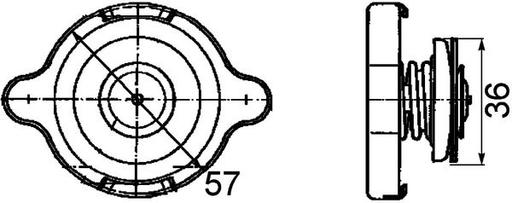 [CRB 10 000P] RADIATOR CAP 1.0 BEHR MERC