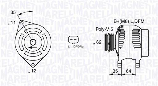 [MAN7015] ALTERNATOR MAGNETI MARELLI ALFA