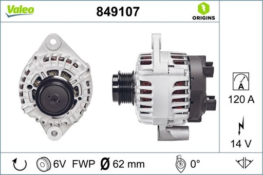 [849107] ALTERNATOR VALEO ALFA FIAT