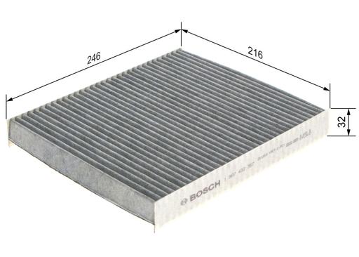 [R2357] CABIN FILTER [CARBON] BOSCH VAG