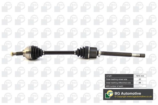[DS9529R] DRIVE SHAFT RHF BGA RENAULT
