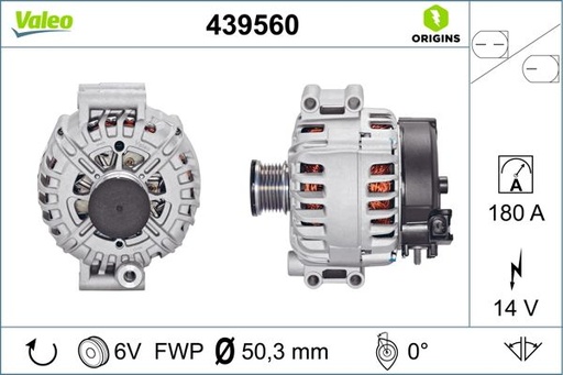 [439560] ALTERNATOR 180A VALEO BMW