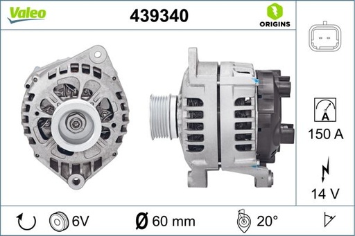 [439340] ALTERNATOR VALEO FIAT
