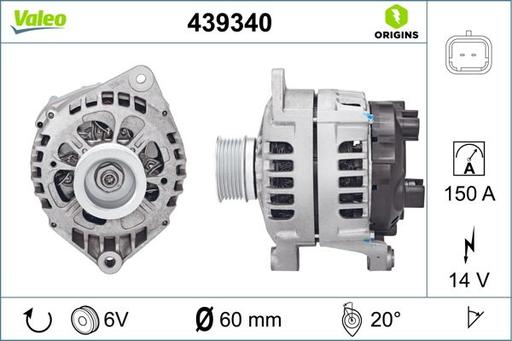 [439340] ALTERNATOR VALEO FIAT