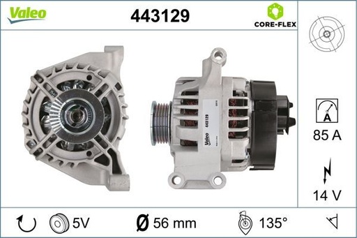 [443129] ALTERNATOR VALEO FIAT