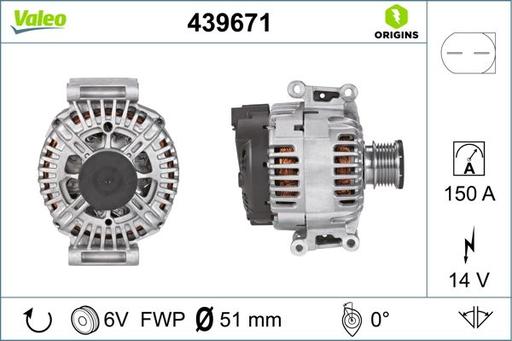 [439671] ALTERNATOR VALEO MERC