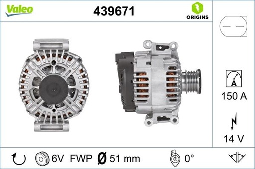 [439671] ALTERNATOR VALEO MERC