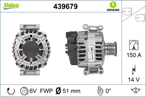 [439679] ALTERNATOR VALEO MERC