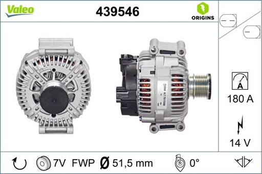 [439546] ALTERNATOR VALEO MERC 180A