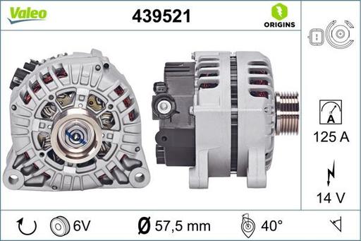 [439521] ALTERNATOR VALEO PSA