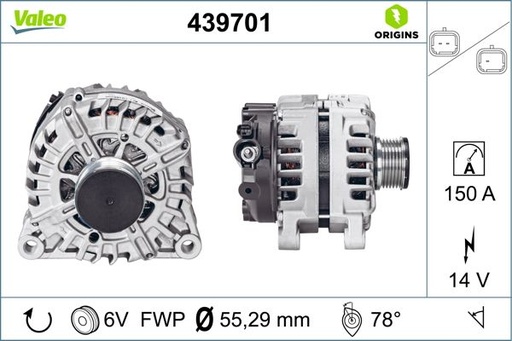 [439701] ALTERNATOR VALEO PSA