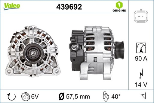 [439692] ALTERNATOR VALEO PSA 14V 90A