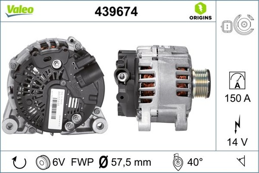[439674] ALTERNATOR VALEO PSA FIAT