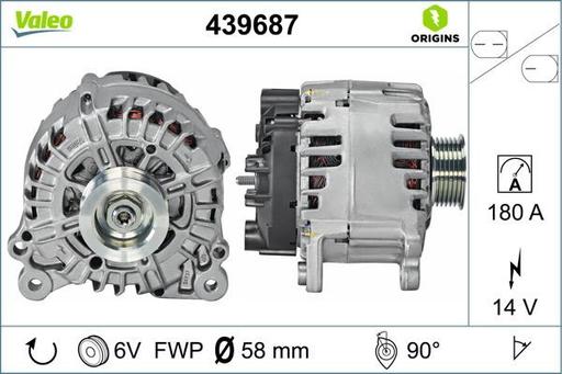 [439687] ALTERNATOR VALEO VAG