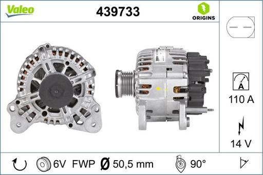 [439733] ALTERNATOR VALEO VAG