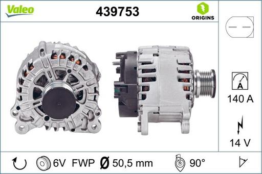 [439753] ALTERNATOR VALEO VAG
